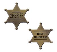2 PCS Sheriff's Badge Alloy Cowboy Detective Badge Vintage Western Cowboy Badges for Adult Costume Accessories Hat Clothing