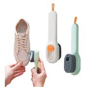 2 PCS Shoes Brush, Cleaning Brush with Liquid Box, Multifunctional Brush for Cleaning, Cleaning Tool for Home,Kitchen,Bathroom.(White,Green)