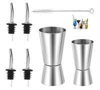 2 Pcs Shot Measures for Spirits, Jigger, Wine Measure for Bar Home Wine Measurements