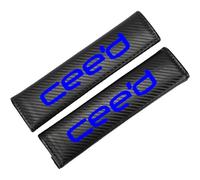 2 Pcs Shoulder Seat Belt Covers for K-ia CEED, Carbon Fiber Seat Belt Padding Cover Protector Comfort Car Harness Pads,Blue