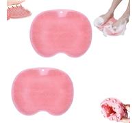 2 Pcs Shower Foot & Back Scrubber,Shower Foot and Back Scrubber for Foot Care,Cleans Exfoliates Massages Reduces Foot Pain