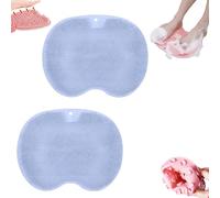 2 Pcs Shower Foot & Back Scrubber,Shower Foot and Back Scrubber for Foot Care,Cleans Exfoliates Massages Reduces Foot Pain