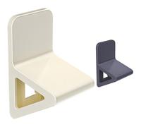2 Pcs Shower Foot Rest, No-Drill Wall Mounted ABS Pedestal for Shaving Legs, Bathroom Space-Saving Step with Non-Slip Texture, 6.3 x 3.8 x 3.5 in, Aid for Changing & Cleaning Shoes