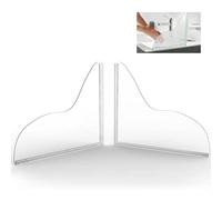 2 PCS Shower Splash Guard, Splash Guard for Bathtub, Self-Adhesive Clear Bathtub Corner Splash Guard, Guard Preventing Water from Splashing