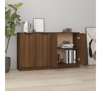 2 Pcs Sideboards Cupboard Storage Cabinet Highboard Engineered Wood VidaXL