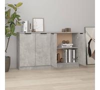 vidaXL Sideboards 2 pcs Concrete Grey 60x30x70 cm Engineered Wood LSO UK
