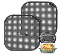 2 PCS Silicon Splatter Shield for Ninja Crispi Air Frye,Air Fryer Accessories for Ninja Crisp for Ninja Crisp Containers Air Fryer Accessories for Ninja Air Fryer Replacement Parts Grey