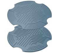 2 Pcs Silicone Air Fryer Trivet for Ninja Crispi Heat-Resistant Non-Slip Ninja Crispi Accessories Portable Easy to Clean Worktop Mat for Kitchen Counter Dark Blue Green Beige(navy blue)