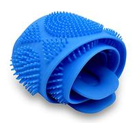 2 Pcs Silicone Back Scrubber for Shower, Deep Cleaner, Long Silicone Shower Scrubber, Men and Women - Silicone Brush Exfoliating Bath Body 28.5" (Sky Blue)