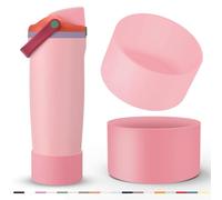2 Pcs Silicone Boot for Owala 40oz & 30oz FreeSip Sway Tumblers, Protective Bottom Bumper Anti-Slip Sleeve Accessories for FreeSip Sway Water Bottles, Dishwasher Safe and BPA Free(Sugar High)