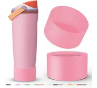 2 Pcs Silicone Boot for Owala 40oz & 30oz FreeSip Sway Tumblers, Protective Bottom Bumper Anti-Slip Sleeve Accessories for FreeSip Sway Water Bottles, Dishwasher Safe and BPA Free(Pink)