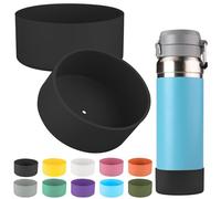 2 Pcs Silicone Boot Sleeve Compatible Stanley Quick Flip GO Water Bottle,for Stanley Quick Flip GO Water 36oz Bottle Boot.Avoid Scratches and Noise (Black, 36oz)