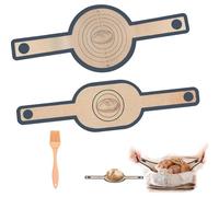 2 PCS Silicone Bread Sling for Dutch Oven with Silicone Brush - Reusable Non-Stick Bread Baking Mats with Long Handles for Easy Sourdough Bread Transfer, Bread Making Accessories