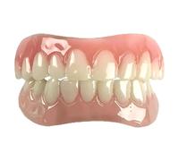 2 Pcs Silicone Denture Set, Instant Smile Veneers, Cosmetic Teeth for a Natural Look, Silicone False Teeth Cover, for Confident Smile