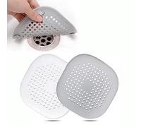 2 Pcs Silicone Drain Protector with Sucker, Sink Strainer Protector, Shower Drain Covers Hair Catcher, Strainer Plug Trap Filter for Bathroom, Bathtub, Kitchen