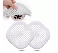2 Pcs Silicone Drain Protector with Sucker, Sink Strainer Protector, Shower Drain Covers Hair Catcher, Strainer Plug Trap Filter for Bathroom, Bathtub, Kitchen