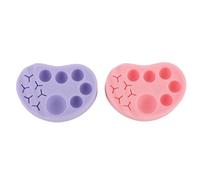 2 Pcs Silicone Eyelash Lift Palette, Lash Lift Brow Lamination Tray, 6 Container Sections Makeup DIY Tint Mixing Tool, Multifunctional Reusable Silicone Palette for Perming Lashes