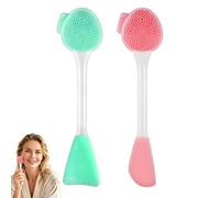 2 PCS Silicone Facial Cleansing Brush and Face Mask Applicator | All-in-One Face Scrubber, Pore Brush, Face Scrub Brush, for Daily Cleansing & Skincare