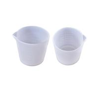 2 Pcs Silicone Flexible Measuring Cups Nonstick Reusable Mixing Pouring Cups for Epoxy Resin Mixing Jewelry Making Non-Stick Craft Supplies for Resin Art with Pour Spout