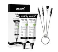 2 Pcs Silicone Grease + 4 Pcs Tube Brush,Food Grade Silicone Grease(2*10g)