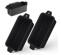 2 PCS Silicone Grease Cup Liners for Blackstone 36 28 22 17 Inch Griddle,Reusable Grease Catcher Cup Liner Grill Grease Tray,Durable Drip Pans Blackstone Griddle Accessories,Black