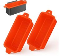 2 PCS Silicone Grease Cup Liners for Blackstone 36 28 22 17 Inch Griddle,Reusable Grease Catcher Cup Liner Grill Grease Tray,Durable Drip Pans Blackstone Griddle Accessories,Orange