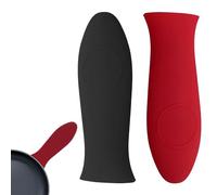 2 PCS Silicone Hot Handle Holder,Pan Handle Cover,Silicone Hot Handle Cover,Rubber Heat Resistant Pot Handle Sleeve,Pan Sleeves Heat Protector for Cast Iron Skillets Rubber Pot Handle Sleeve