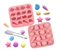 2 Pcs Silicone Ice Cube Tray Shell Chocolate Mould with Ice Tongs