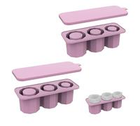 2 Pcs Silicone Ice Mold for Stanley with Lid Set, 6 Hollow Cylinder Stanley Cup Ice Mold for 30-40 OZ Glasses, Reusable Ice Cube Molds for Household Ice Making, Freezer, Ice Drink, Juice