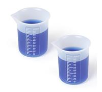 2 PCS Silicone Laundry Measuring Cups, 100ml Laundry Liquid Detergent Cup, Detergent Dispenser, Reusable Non-Stick Mixing Cups with Precise Scale for Resin Molds Jewelry Making DIY Craft