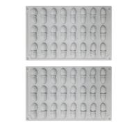 2 Pcs Silicone Moose Cake Mold 24 Cavity Peanut Mold Chocolate Baking Bakeware Food Grade Silicone Baking Molds for Party Celebration