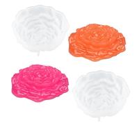 2 Pcs Silicone Moulds, 7x6.3cm, 3D Flower Candle Moulds, Candle Molds Reusable White, Baking Molds for Cake Chocolate Dessert Mousse Fondant, Soap Mould for DIY Wax Gifts Home Birthday Party Decor