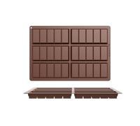 2 PCS Silicone Moulds Chocolate Bar Mold Candy Moulds Baking Mould Silicon Bakeware Mold Wax Melt Moulds Silicone(6 Cell 5 Section)