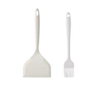 2 Pcs Silicone Pancakes Shovel Durable Heat-Resistant Wide Spatula Turner Nonstick Fried Silicone Wide Flexible for Eggs Crepes Brownies Fish Pancake