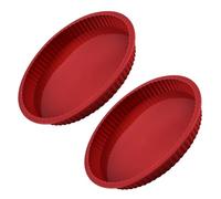 2 PCS Silicone Pie Moulds for Baking,Tart Mould Tins Fluted Flan Pans,Round Fluted Flan Pan Pie Tin for Cheesecakes,Reusable Quiche Dishes Cake PansTart Mould Tins Fluted Flan Pans Non-Stick Tart Pans