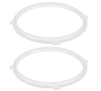 2 Pcs Silicone Pressure Cooker Sealing Rings, White Replacement | Electric Multi Cooker Gasket Set, Efficient Sealing, Safe Reliable Fit, Easy Installation and Removal