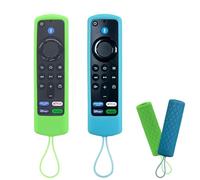 2 PCS Silicone Remote Covers, Fluorescent Protective Case for Remote Control, 1.7 * 4.5 * 15 CM Anti Slip Re-mote Cover with Lanyard, Glow in The Dark Remote Cover for Many Models