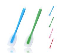 2 Pcs Silicone Spatula Cake Stirring Scraper Cream Kitchen Utensils Baking Tools Household Colorful Cooker High Temperature Resistant for Cooking, Baking and Mixing(Blue+Green