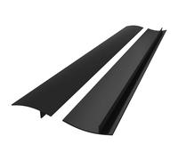 2 pcs Silicone Stove Gap Covers oven gap filler，25 inch black heat resistance cooker splashback, Easy to Clean, Seals Gaps Between Stovetop and