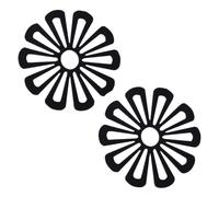 2 PCS Silicone Trivets for Kitchen Worktops, Heat Mats for Kitchen, Silicone Trivets for Hot Pans, Pan Stands for Worktops, Heat Resistant Non Slip, For Kitchen Cooking Dining(Black)