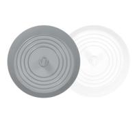 2 Pcs Silicone Tub Stopper, Drain Stopper Universal Sink Plug, Drain Plug for Kitchens, Bathrooms and Laundries, Sink Bathtub Drain Cover(15.3cm/6inch) (Grey+White)