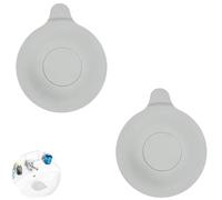 2 Pcs Silicone Universal Bath Plug, Bath Plug Replacement, Sink Plugs, For Bath Tub Wash Basin Kitchen Sink(Grey,13cm)