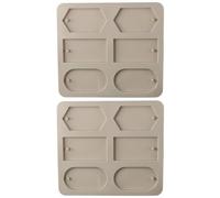 2 Pcs Silicone Wax Tablets Moulds with Hanging Holes for Resin Keychain Making for Jewelry Making DIY Crafts