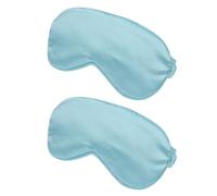 2 Pcs Silk Eye Mask for Sleeping, Green Blackout Washable Cover | Smooth Fabric Helps Shield Eyelids from Light, Travel-friendly for Business Trips, Meditation Relaxation and Deeper Rest