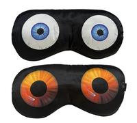 2 Pcs Silk Sleep Eye Mask,Guys Blackout Sleeping Mask for Kids Adult Children's Night Blindfold for Game with Adjustable Strap (2Pcs Funny Eye)