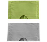 2 Pcs Silk Weighted Eye Mask Set, Comfortable, Breathable Sleep Mask for Sleeper, Total Blackout, Blocks Light, Iceland Grey, Spring Green