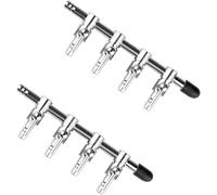 2 Pcs Silver 4-Way Air Flow Control Lever Valve with Airline Tubing Connector for Aquarium, Air Pump Accessories