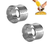 2 Pcs Silver Corn Premium Stainless Steel Corn Thresher Stripper & Peeler - Magic Corn On The Cob Removal Tool