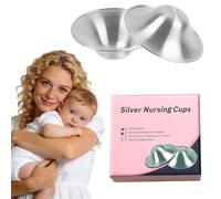 2 PCS Silver Nipple Shields for Breastfeeding,Silver Nipple Cups,Silver Nipple Shields,Protect and Soothe,Nursing Cups for Nursing Newborns,Essentials Breast Shields Must Haves