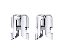 2 Pcs Silver Stainless Champagne Stopper, Steel Reusable Bottle Sealer for Fresh Sparkling Wine Bottle